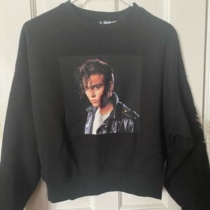 Johnny Depp Cry-Baby DIVIDED crew sweatshirt XS